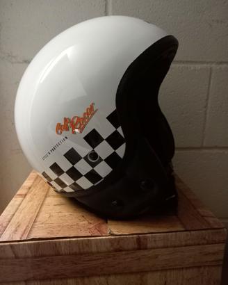 Casco moto Vintage Hevik Cafè Racer Bianco