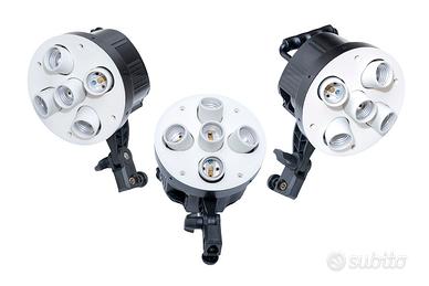 3 PORTALAMPADE  USO FOTOGRAFICO x LAMPADE LED