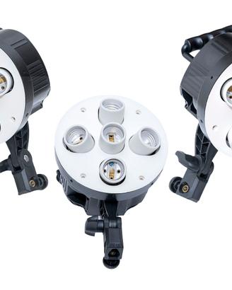 3 PORTALAMPADE  USO FOTOGRAFICO x LAMPADE LED