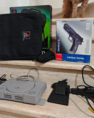 PlayStation 1 borsa originale e pistola laser