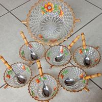 Set Macedonia/Dessert Vintage anni '70 - 7 pezzi
