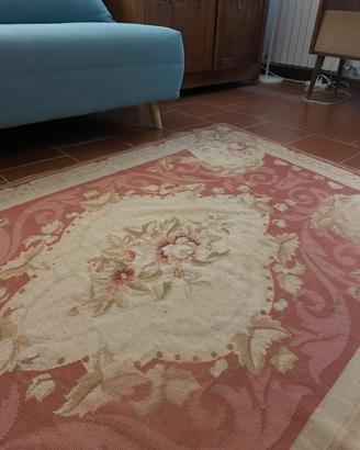Tappeto in lana con rose