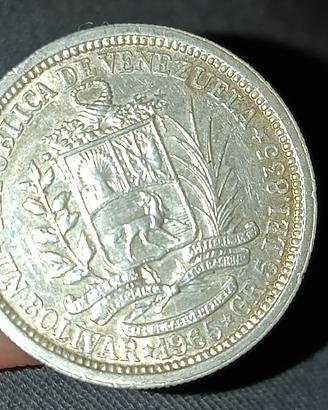 VENEZUELA 1 BOLIVAR  argento 
