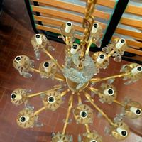 Lampadario antico in ottone