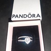 Pandora Anello Cuore + Anello Pavè