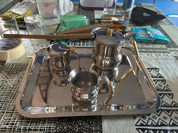 Servizio caffe’ inox piu’ infusiera