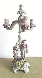 Antico Candelabro in porcellana di Capodimonte 900