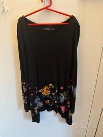 Maglia a maniche lunghe desigual donna