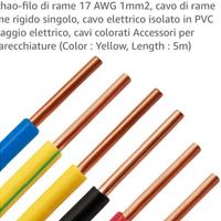 Spezzoni Cavo rigido 1 mm rame+guaina x bricolage