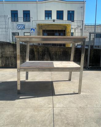banco da lavoro in acciaio inox 