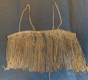 Top di strass argento