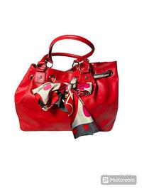 Borsa  e foulard Moschino rossa