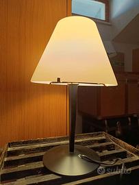 coppia di lampade in vetro satinato 