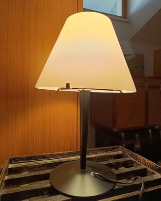 coppia di lampade in vetro satinato 