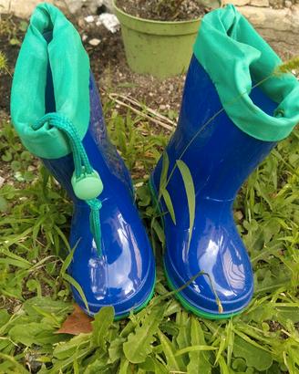 Stivaletti blu/verdi da pioggia Brand CORIEX 