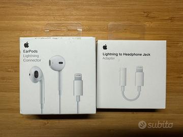 Cuffiette e adattatore apple