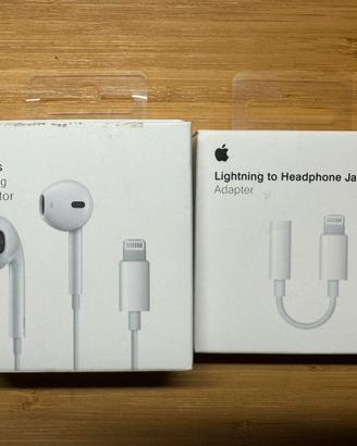 Cuffiette e adattatore apple