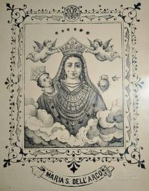 Madonna dell'Arco Stampa Litografia 40x30 fine'800