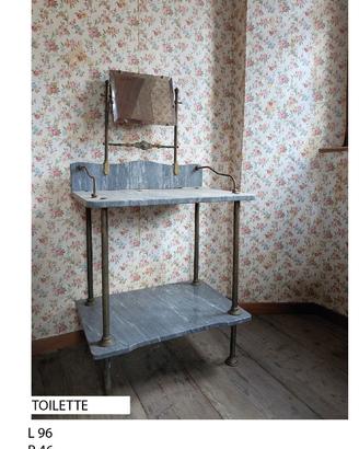 Tavolo da toilette (lavabo da camera) in marmo