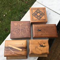 Scatoline in legno intarsiato artigianato Sorrento