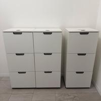 Cassettiere/moduli contenitore bianchi per ufficio