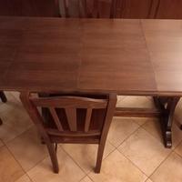 tavolo e sedie  in legno massello