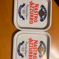 Vassoi nastro azzurro vintage