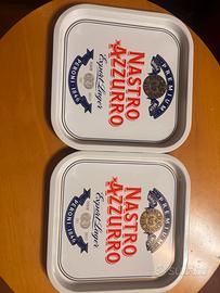 Vassoi nastro azzurro vintage