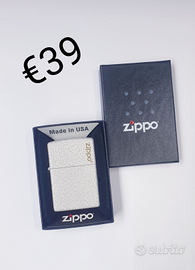 Zippo bianco/oro smaltato ruvido