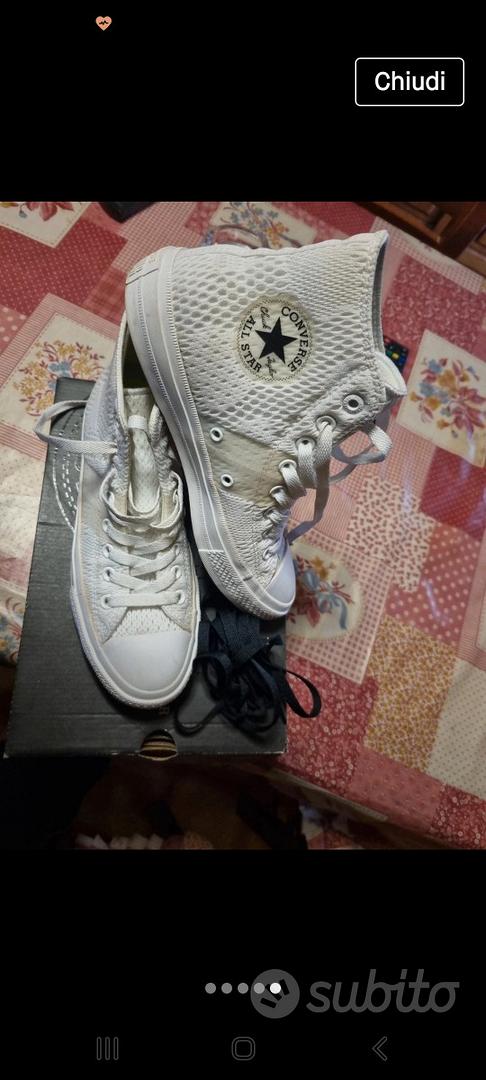 Converse 2024 bianche merletto