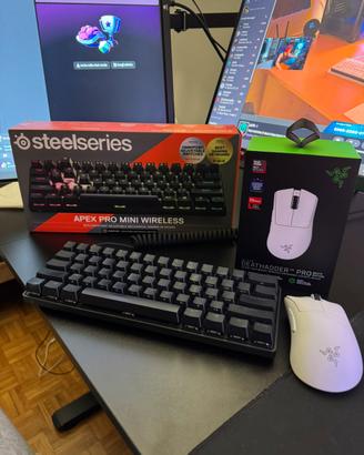 Mouse tastiera da gaming apex promini razerv3 pro