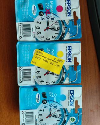 Cartucce epson 27xl Ciano/Magenta/Giallo