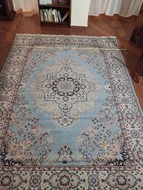 tappeto italiano stile persiano azzurro 270x188 cm