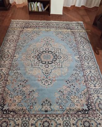 tappeto italiano stile persiano azzurro 270x188 cm