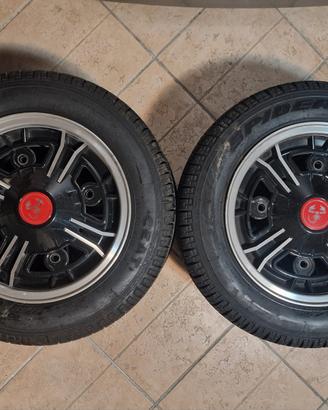 cerchi lega + gomme fiat 500/126