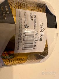 Sagome per unghie 6cm. x 500 pz color oro