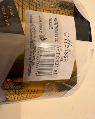 Sagome per unghie 6cm. x 500 pz color oro