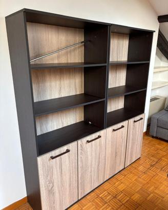 Mobile libreria da ufficio con 4 ante e ripiani