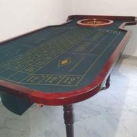 Tavolo da roulette autentico in legno massiccio