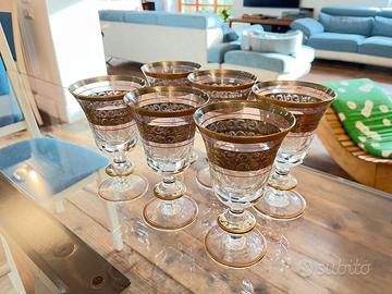 Servito bicchieri liquore stile impero