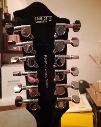Chitarra Elettrica Harley Benton RB-612BK 12 corde