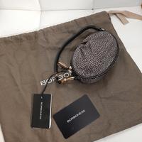 BORBONESE MINI POCHETTE OVALE OP MARRONE 