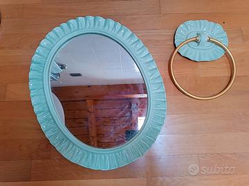 SPECCHIO E PORTA SALVIETTE VINTAGE 