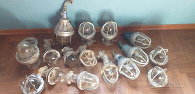 Lampade industriali d'epoca 