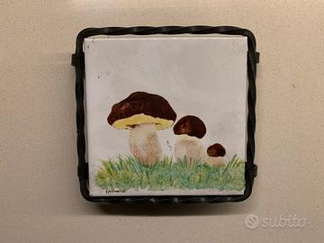 Sottopentola vintage in ferro battuto nero