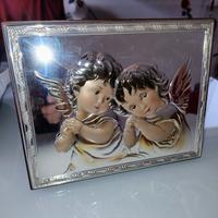 cornice angioletti argento