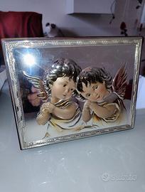 cornice angioletti argento