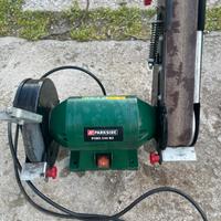Levigatrice a nastro + mola da banco Parkside