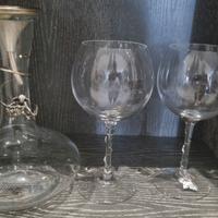 Set decanter e bicchieri argento Maria Cristina s