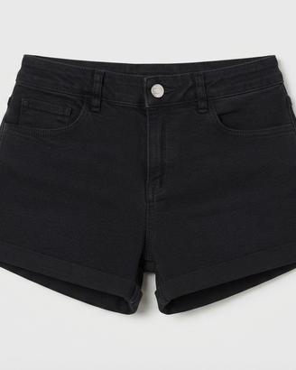 Shorts / Pantaloncini di Jeans Neri H&M